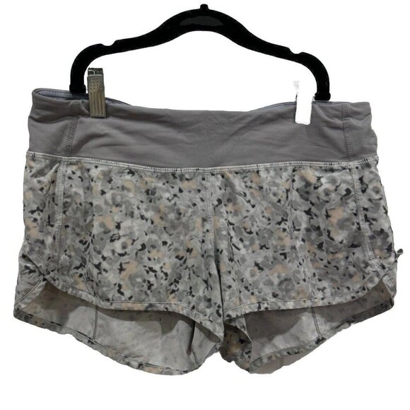 LULULEMON Speed Up Running‎ Shorts Lined Gray Multicolor Women's 6 - Picture 1 of 9